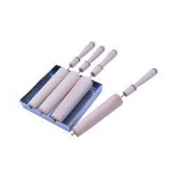 Set pentru kurtos 5 piese cu tava, coacere 2 bucati, lemn-metal