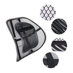 Suport lombar universal pentru scaun auto si birou, cu zona de masaj, 39x39 cm, negru