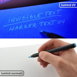 Marker permanent invizibil UV cu cerneala albastra fluorescenta pentru marcaje discrete