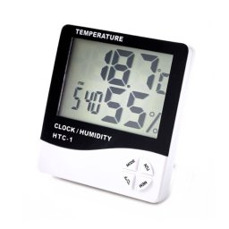 Statie meteo digitala cu higrometru, ecran LCD mare, alarma si calendar