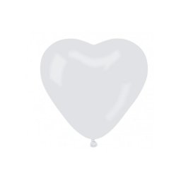 Set 100 baloane în forma de inima, albe, latex 30 cm pentru decor evenimente