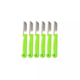 Set 6 cutite pentru legume din inox, cu maner ergonomic din plastic