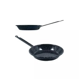 Tigaie pentru paella din otel emailat cu maner, 24 cm, Perfect Home