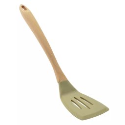 Lopata pentru întors si servit carnea din silicon si lemn, 33,5 cm