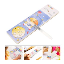 Mini carte de colorat cu apa cu pensula, 20 pagini, 24 culori, 4 ani+