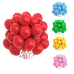 Set 100 baloane din latex 30 cm, multicolor, pentru decor petrecere