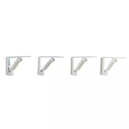 Set 4 cleme pentru fixarea fetei de masa, alb, 5,5 x 5,5 cm