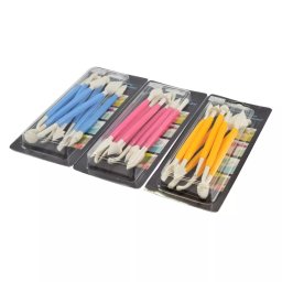 Set pentru decorare fondant si martipan, 8 instrumente de modelare, 16 cm