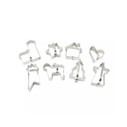 Forma de decupat biscuiti festiva din inox 7 cm, pentru Craciun si Paste, 1 buc