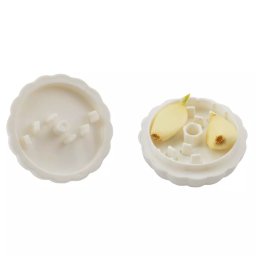 Tocator manual pentru usturoi din plastic, compact, 7,5 cm, Perfect Home