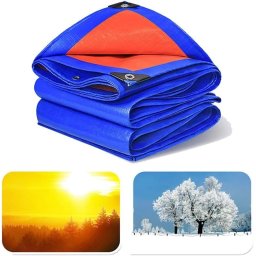 Prelata impermeabila 4x6 m, 160 g/mp, cu protectie UV si inele aluminiu