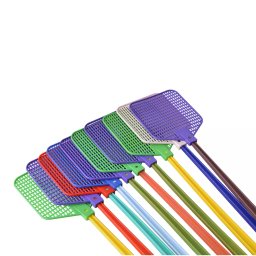 Set 10 palete pentru muste din plastic rezistent, culori mixte, 46,5 cm