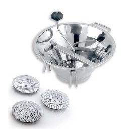 Masina profesionala de pasat rosii, legume si fructe, inox, 33 cm, 3 site