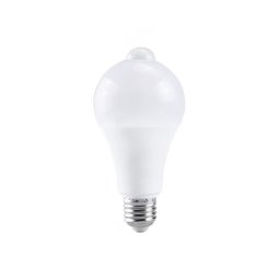 Bec E27 cu senzor de miscare, 12W, lumina alb rece pentru hol si birou