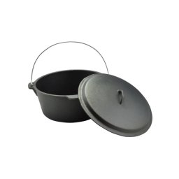 Oala Dutch Oven din fonta cu capac, 6 L, 30 cm – pentru cuptor si jar