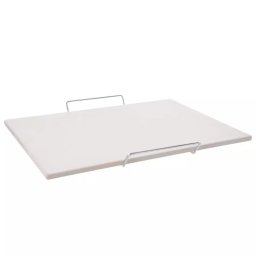 Piatra de copt Orion 44x30 cm din ceramica, cu suport metalic, pentru pizza si paine
