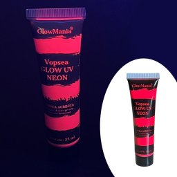 Vopsea UV neon roz pentru body painting, pe baza de apa, 25 ml