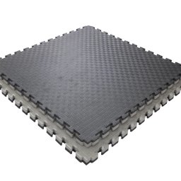 Covoras puzzle XXL din spuma EVA 100x100 cm, 2 cm, antiderapant, negru/gri