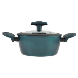 Cratita din aluminiu Sea Line 20 cm, 3,2 L, cu strat antiaderent si capac de sticla