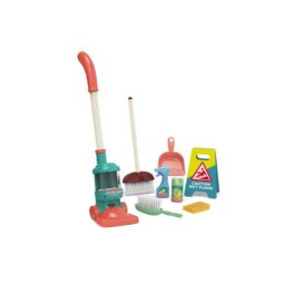 Set curatenie pentru copii 8 piese, cu aspirator de jucarie si accesorii, multicolor