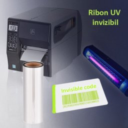 Ribon UV invizibil galben pentru imprimante termice, 110 mm, rola 300 m