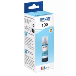 Cerneala originala Epson 108 EcoTank Light Cyan, 70 ml pentru L8050/L18050