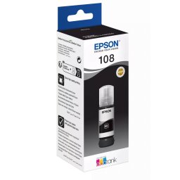 Cerneala originala Epson 108 EcoTank, negru, flacon 70 ml pentru imprimante Epson