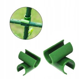 Set 6 conectori T pentru araci de sustinere 16 mm, plastic verde