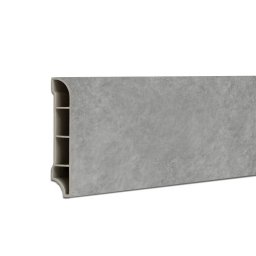 Plinta podea SPC Leziter Harbor beton gri 2400x60x12 mm, efect piatra