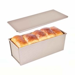 Forma de copt paine cu capac antiaderenta Rose Gold, 1000 g, 31,5×12×11 cm