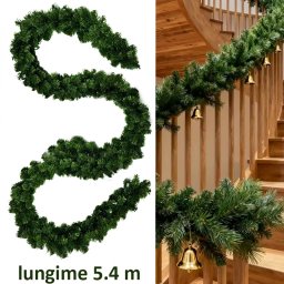 Ghirlanda decorativa Royal Forest din brad artificial dens, 5,4 m, aspect realist
