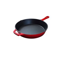 Tigaie din fonta emailata rosie 26 cm, Newalor, pentru plita si cuptor