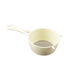 Strecuratoare de bucatarie 11 cm din plastic crem cu sita fina, Perfect Home