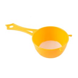 Strecuratoare de bucatarie din plastic, 9 cm, cu maner lung, galbena