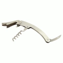 Tirbuson Dreko din metal, multifunctional, 15 cm, cu cutit pentru folie