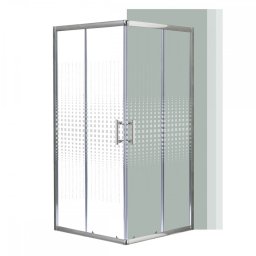Cabina de dus patrata Leziter Spirit Matrix 90x90, usi glisante, sticla 5 mm