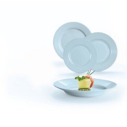 Set de vesela Luminarc Plumi Paradise Blue, 18 piese din sticla securizata