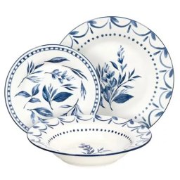 Set vesela din portelan Tognana Olimpia Blue Loira, 18 piese elegante