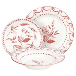 Set de vesela din portelan Tognana Olimpia Coral Loira, 18 piese elegante