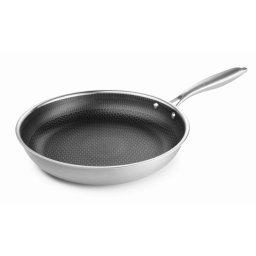 Tigaie din inox 20 cm cu strat antiaderent tip fagure, compatibila cu inductia