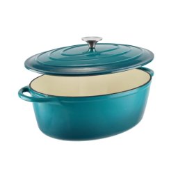 Cratita pentru rata din fonta emailata 34 cm, 7 L, turcoaz Perfect Home