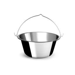 Ceaun din inox 6 litri cu toarta, pentru foc deschis si plite