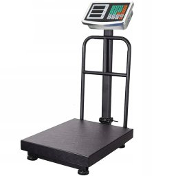 Cantar electronic comercial cu platforma metalica, 150 kg, precizie 50 g, LCD