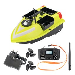 Barca de alimentare Leziter V6 cu GPS, 3 rezervoare si LED nocturn, 500 m