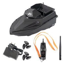 Barca de hranire Leziter Z1 GPS, 500 m, 2 kg, întoarcere automata, negru