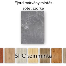 Esantion pardoseala vinil SPC Leziter Fjord marmura gri închis, 30×18 cm