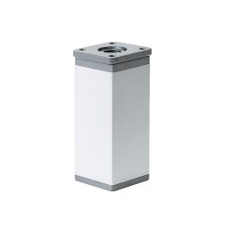 Picior de mobilier Leziter Uni argintiu, aluminiu 100 mm, reglabil ±1,5 cm