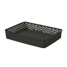 Cos organizator Curver My Style A5 cu aspect rattan, stivuibil