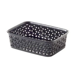 Cos organizator Curver My Style A6 cu aspect rattan, stivuibil