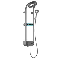 Set dus digital Leziter Tropic cu baterie termostatica si afisaj, gri